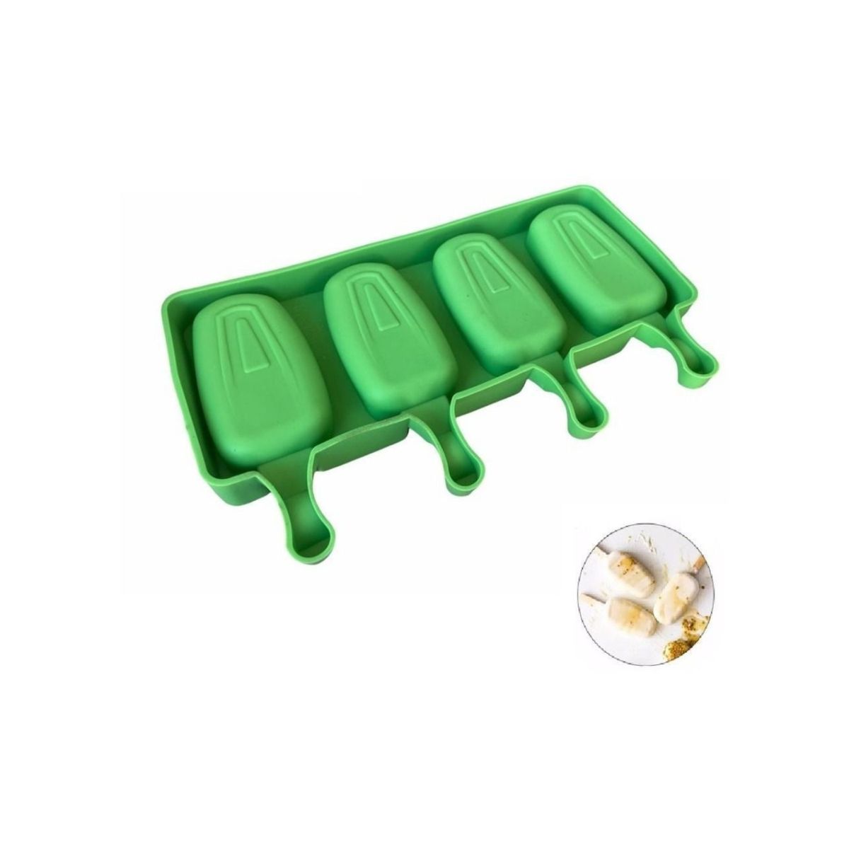 GENERICO - Moldes De Silicona Para Helados Molde Paletas Helado 4 Verde
