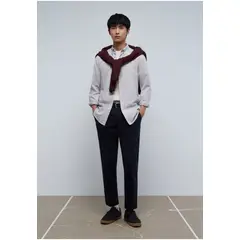 SCALPERS - Camisa Cuadros Calavera Contraste Burgundy Check