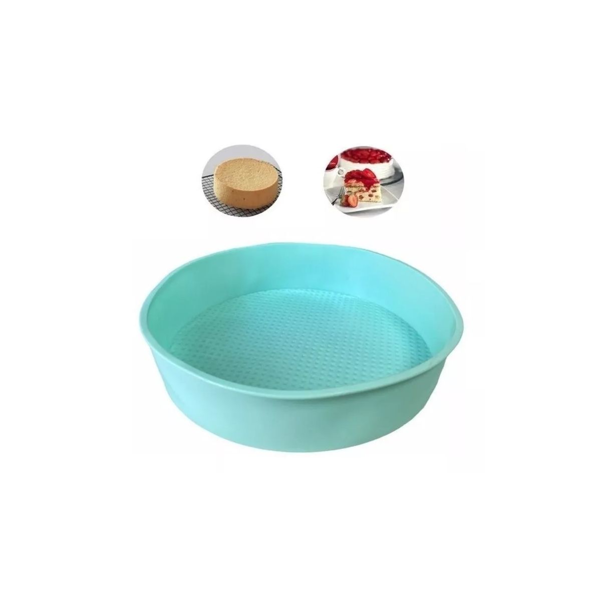 GENERICO - Molde de Silicona para torta Queque Redondo 26 cm