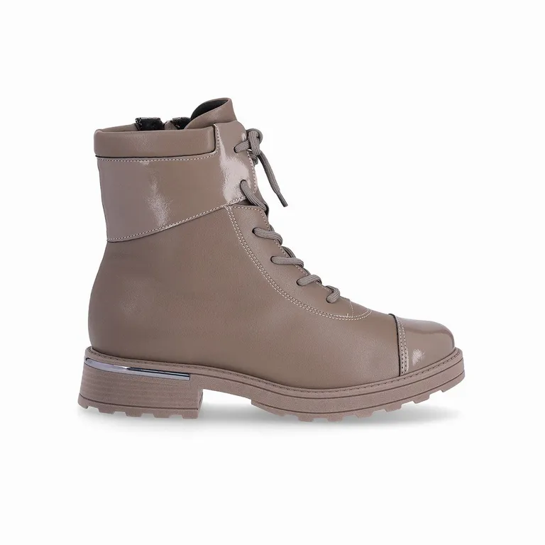 Botin Mujer Taupe Gisa/Cordones