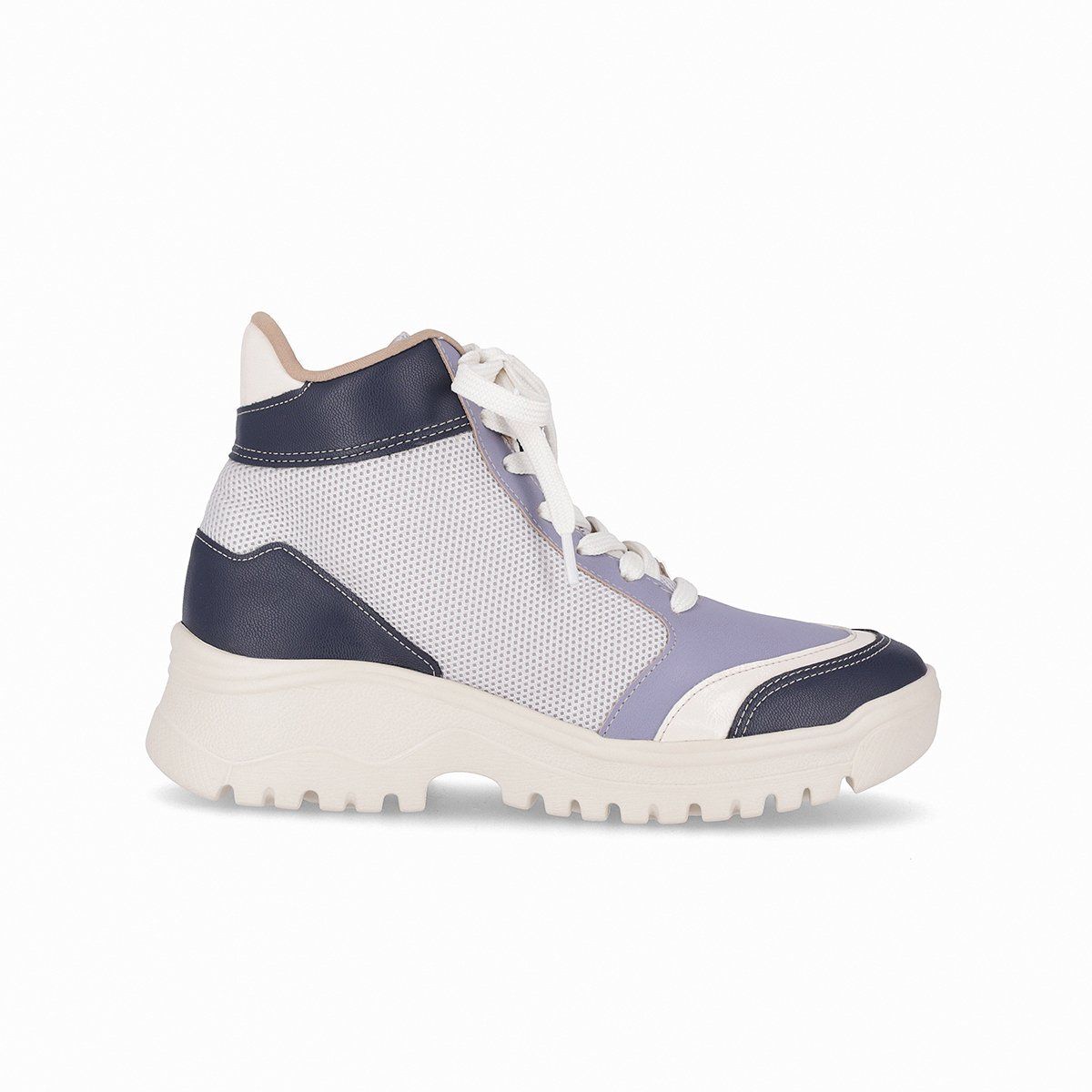 PICCADILLY - Zapatilla Urbana Mujer Azul/Natural Lana Piccadilly