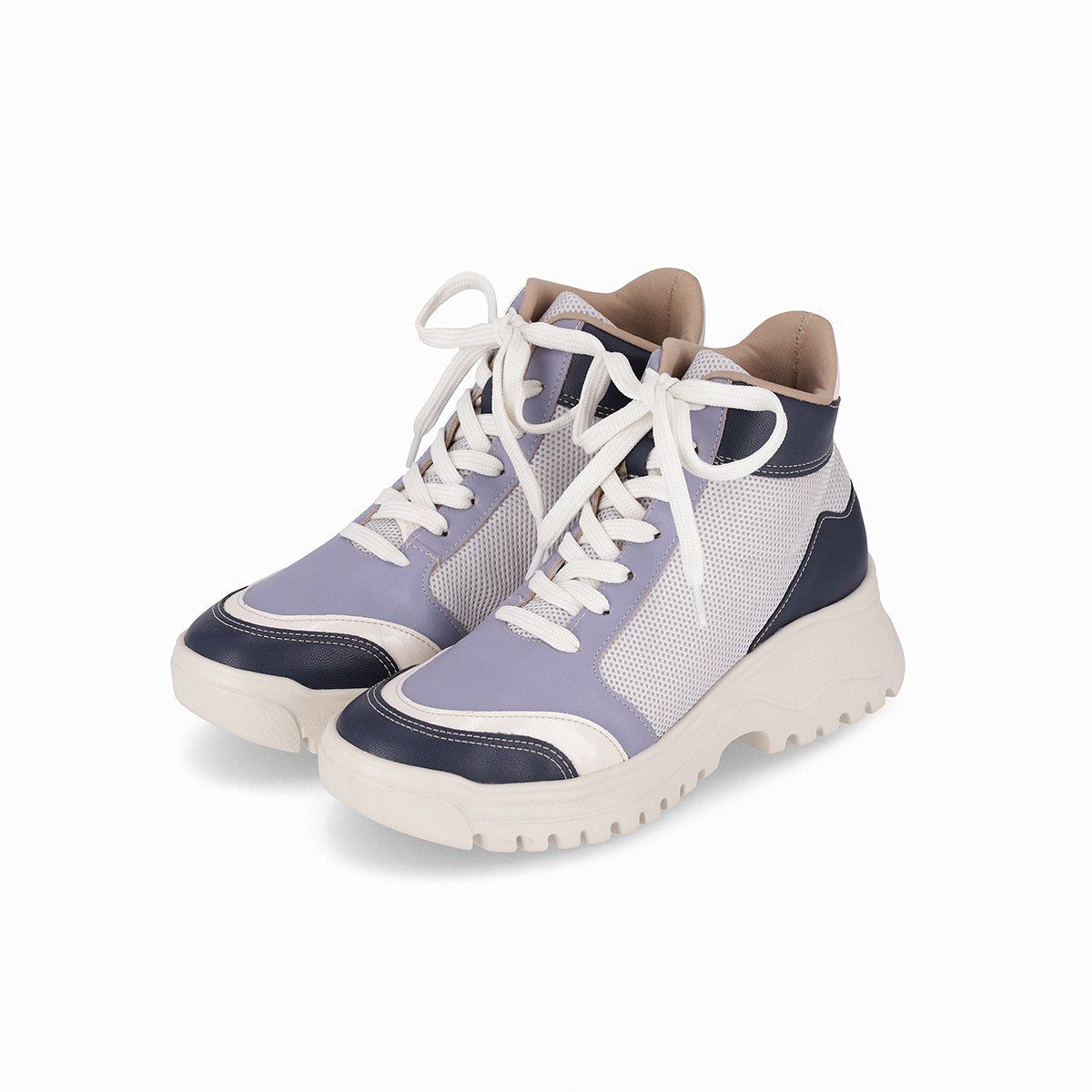 PICCADILLY - Zapatilla Urbana Mujer Azul/Natural Lana Piccadilly