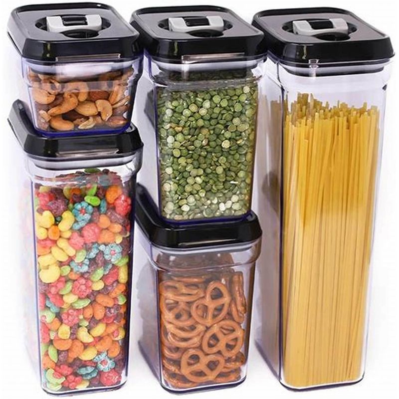 OEM - SET 5 CONTENEDORES DE ALIMENTOS HERMETICOS COCINA