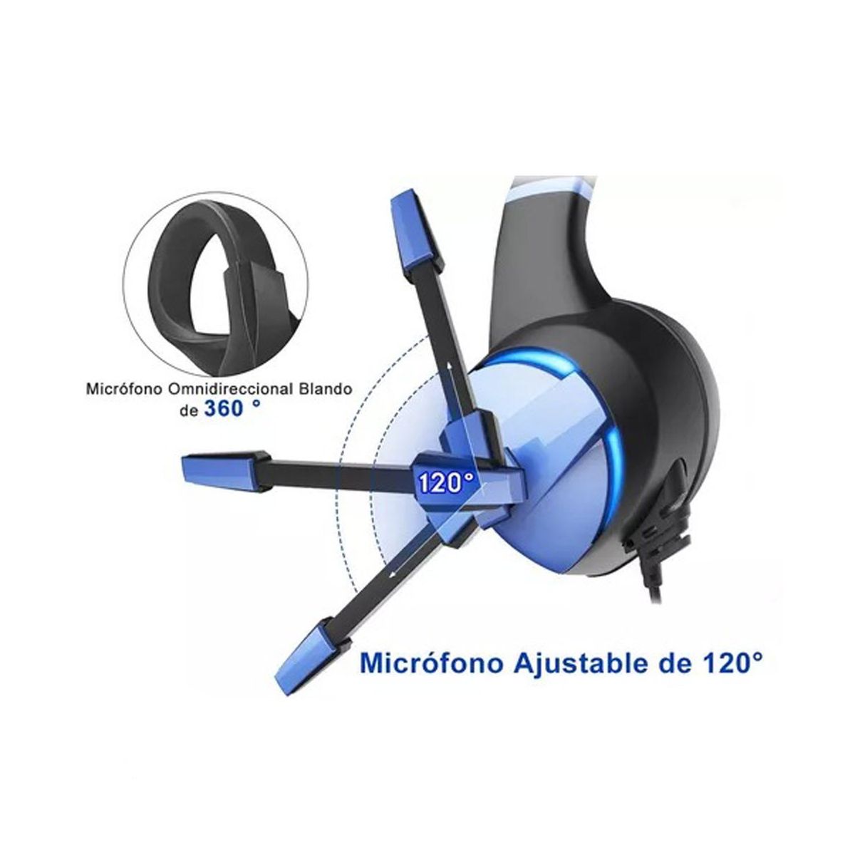 BEEXCELLENT - Audifono Gamer Beexcellent GM-7 Multiplataforma Blue