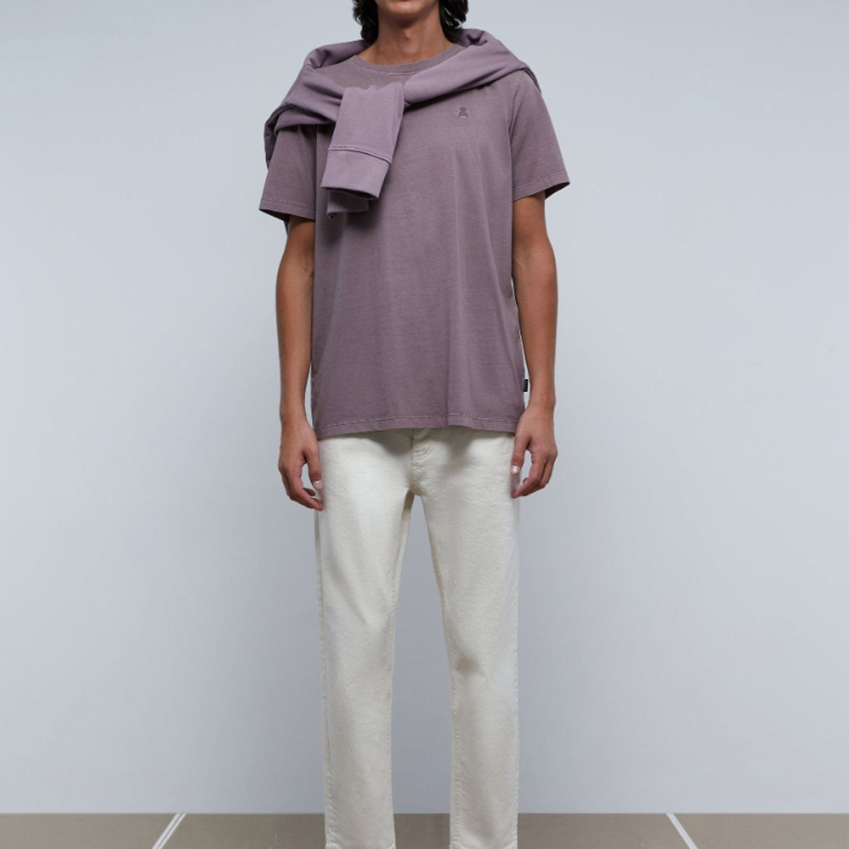 SCALPERS - Polera Básica Calavera Burgundy