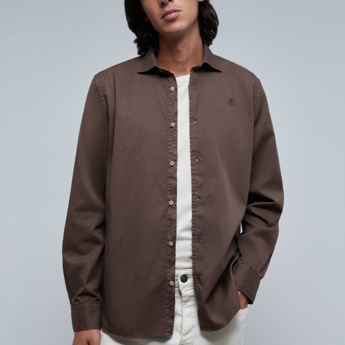 SCALPERS - Camisa Lavada Calavera Burgundy