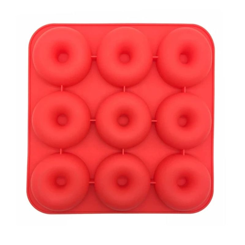 GENERICO - Moldes Silicona Donas Moldes De Silicona Donut Molde Dona Rojo