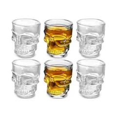 GENERICO - Set 6 Vasos Shot Calavera 65Ml