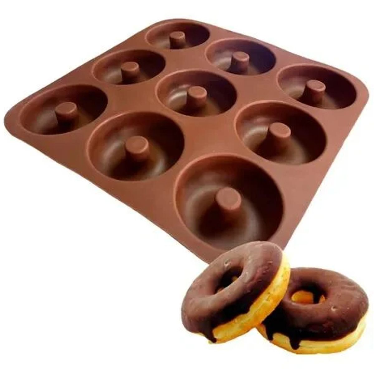 GENERICO - Moldes Silicona Donas Moldes De Silicona Donut Molde Dona Terracota