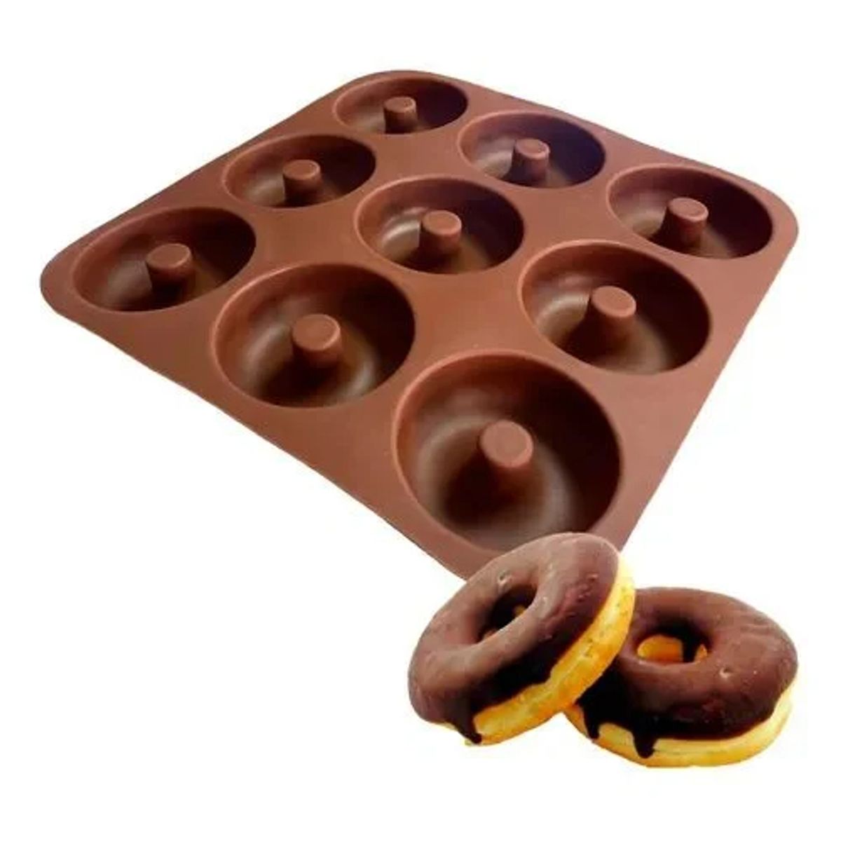 GENERICO - Moldes Silicona Donas Moldes De Silicona Donut Molde Dona Terracota