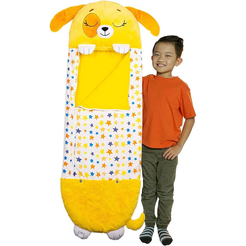 GENERICO - SACO DE DORMIR 140X50 CM AMARILLO SUAVE COMODO ACOGEDOR