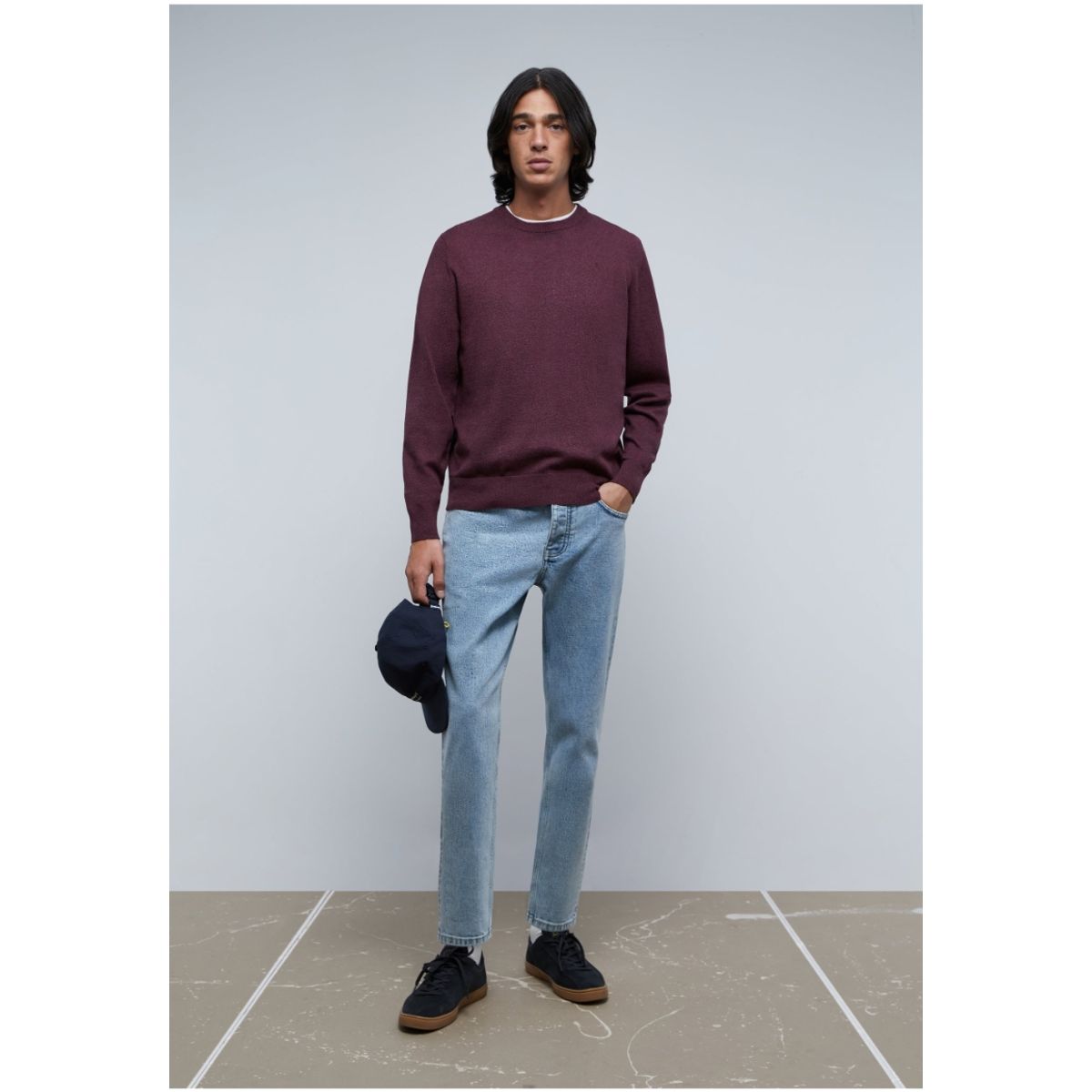 SCALPERS - Sweater Cuello Redondo Calavera Burgundy