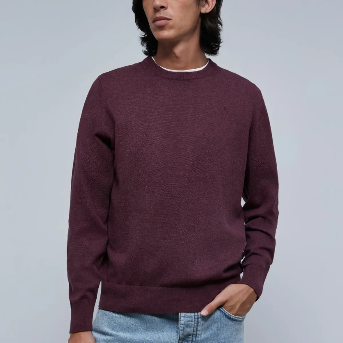 SCALPERS - Sweater Cuello Redondo Calavera Burgundy