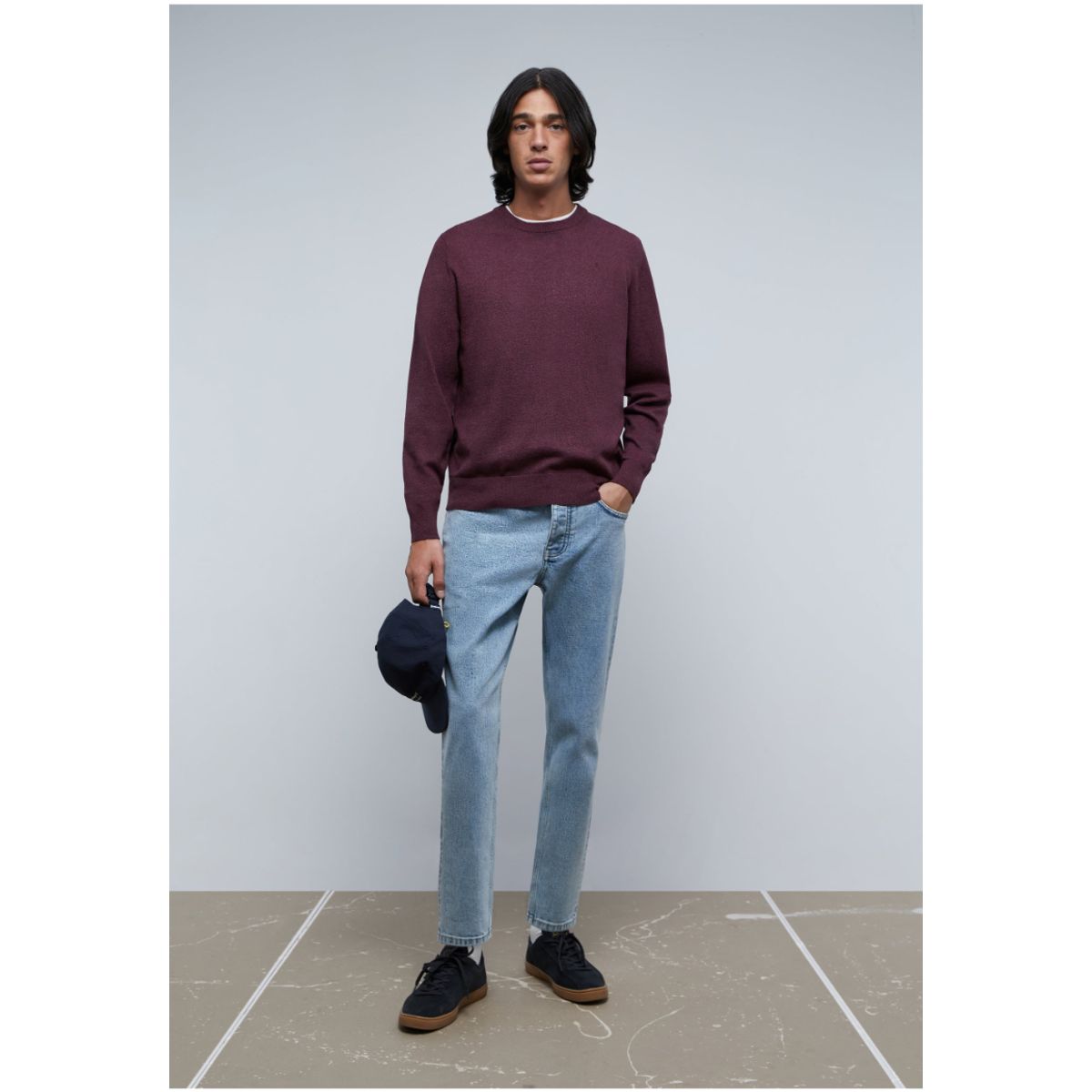 SCALPERS - Sweater Cuello Redondo Calavera Burgundy