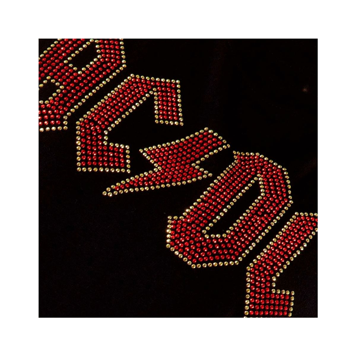 ROCK OFF OFFICIALLY LICENSED PRODUCTS - Polera original de ACDC con decoraciones de diamantes brillantes