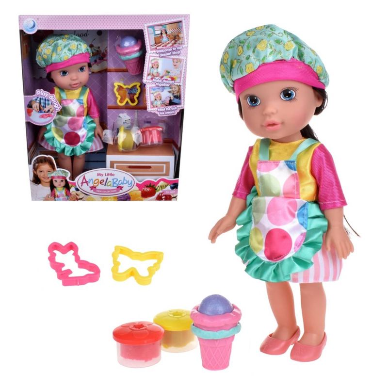 ANSALDO - Muñeca Chef De 30 Cms Con Set De Masas Y Accesorios - Morena