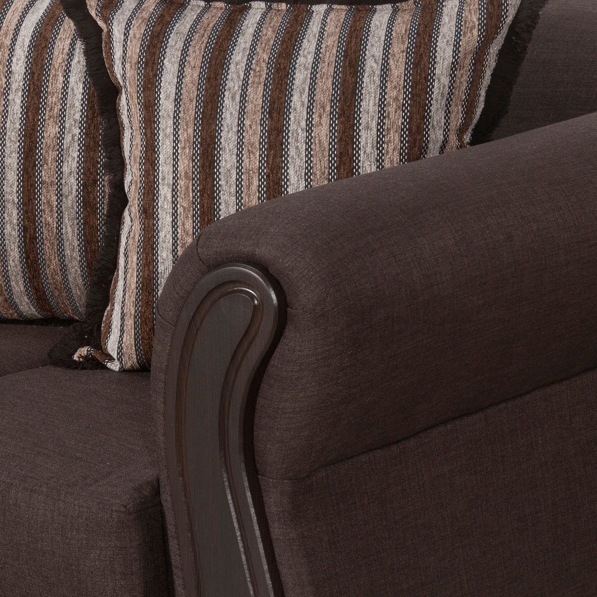 BLACK FACTORY - Sofá 3 Cuerpos Sofia cafe