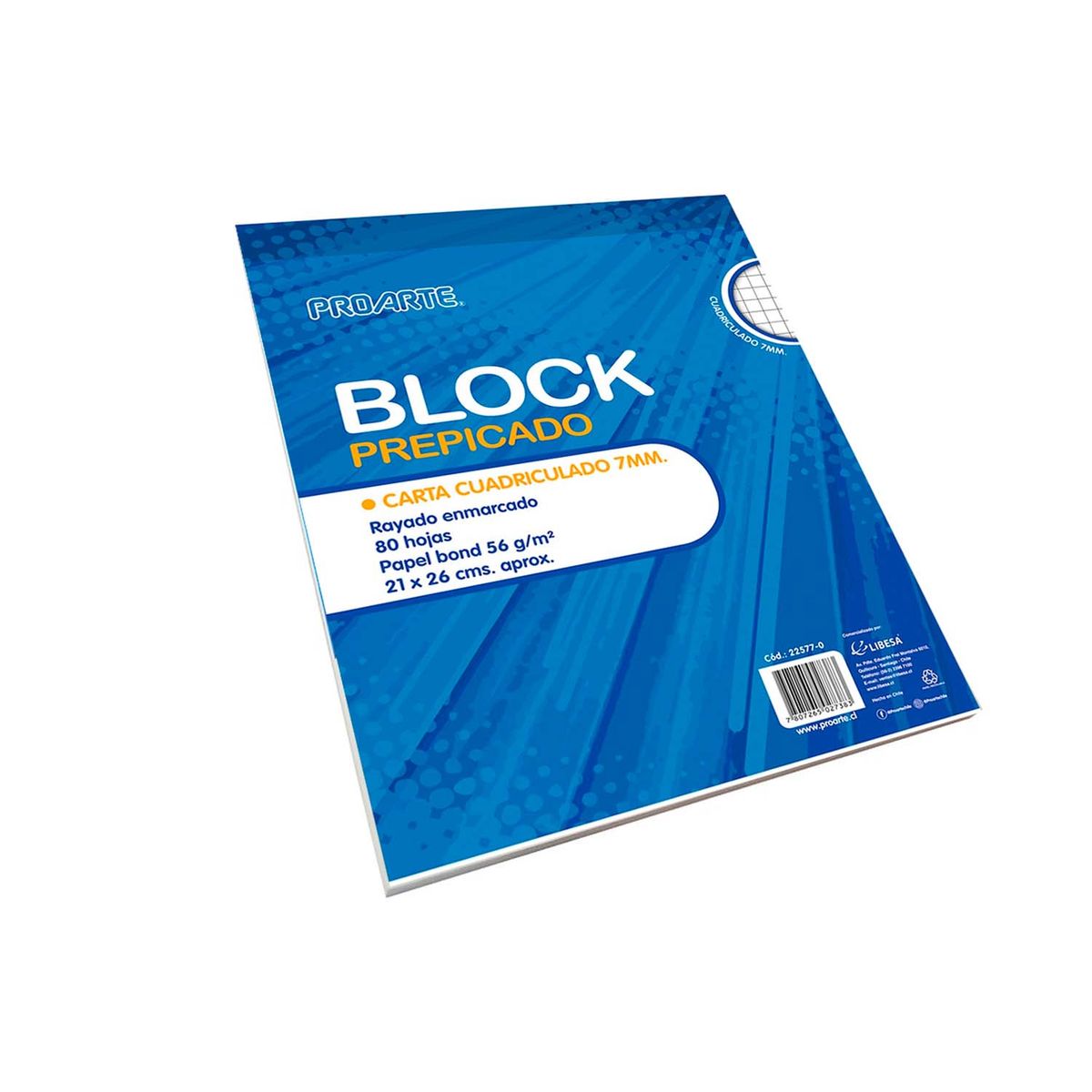 PROARTE - Block Prepicado Proarte Carta 80hjs 7mm