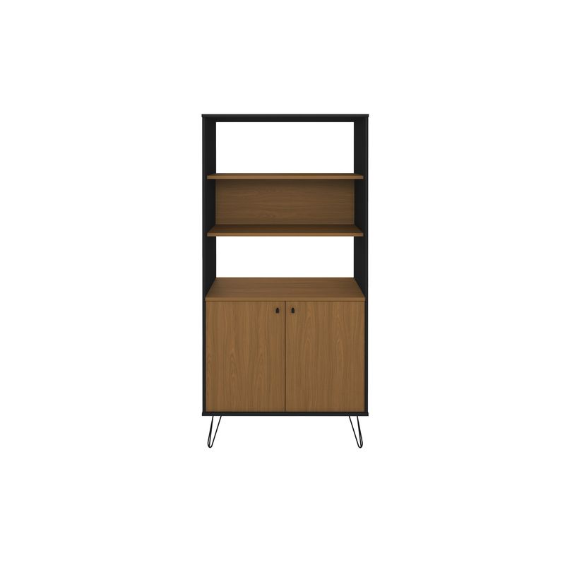 RODLER - Estante Hit 2 Puertas Café con Negro RODLER