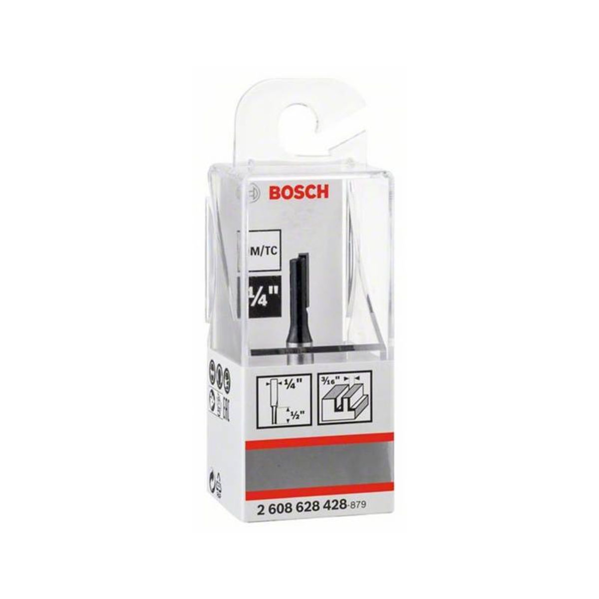BOSCH - Fresa de ranurar 1/4″, ø 4,8mm BOSCH 2608628428