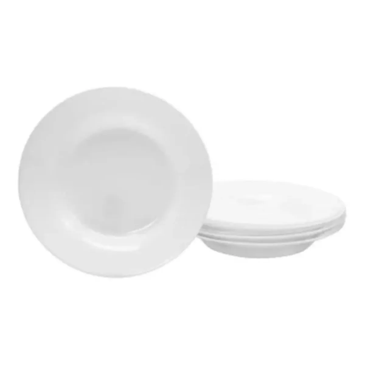 NADIR - Plato Hondo De Vidrio Extra Resistente  Plato sopa 23cm X6