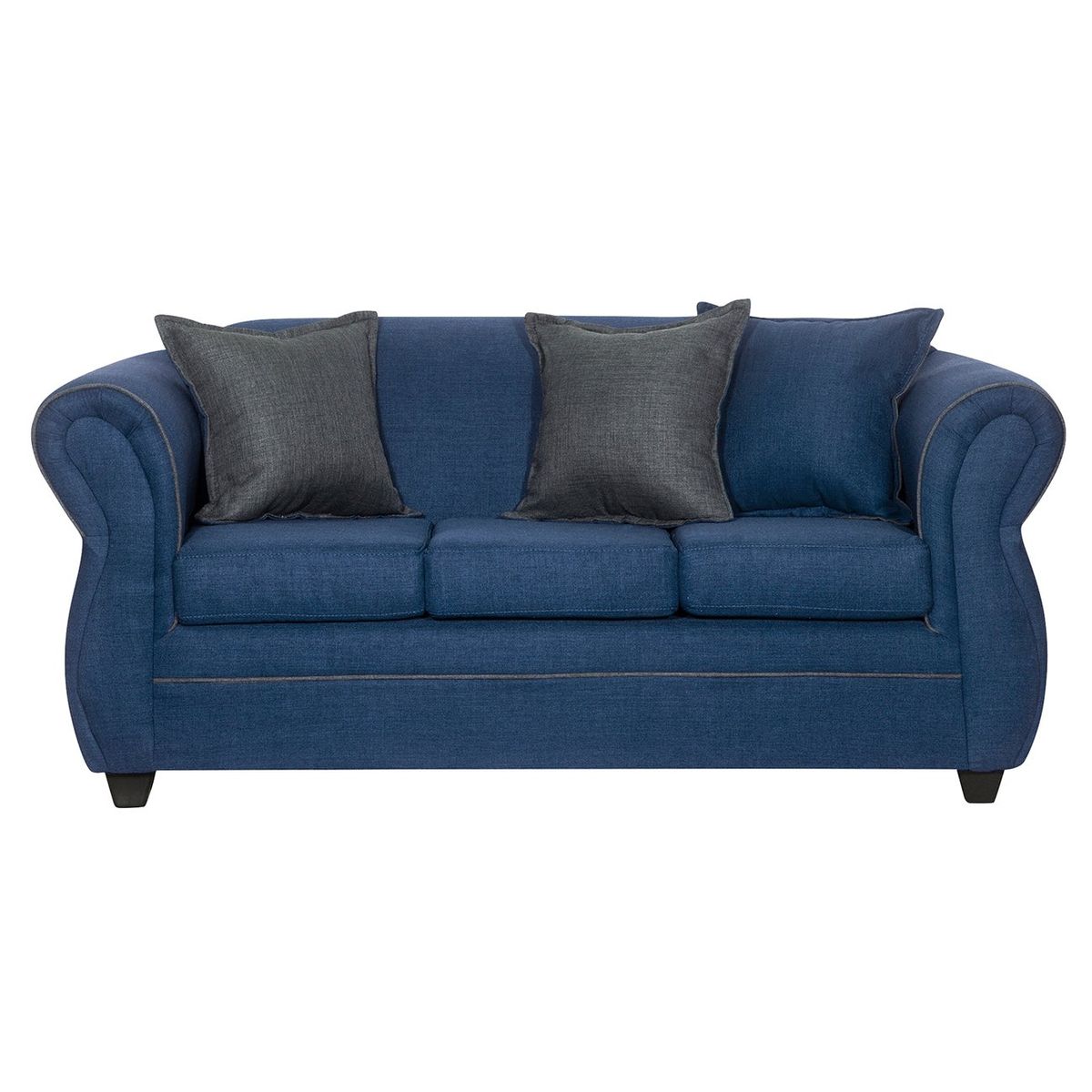 BLACK FACTORY - Sofa 3 Cuerpos Emili Azul