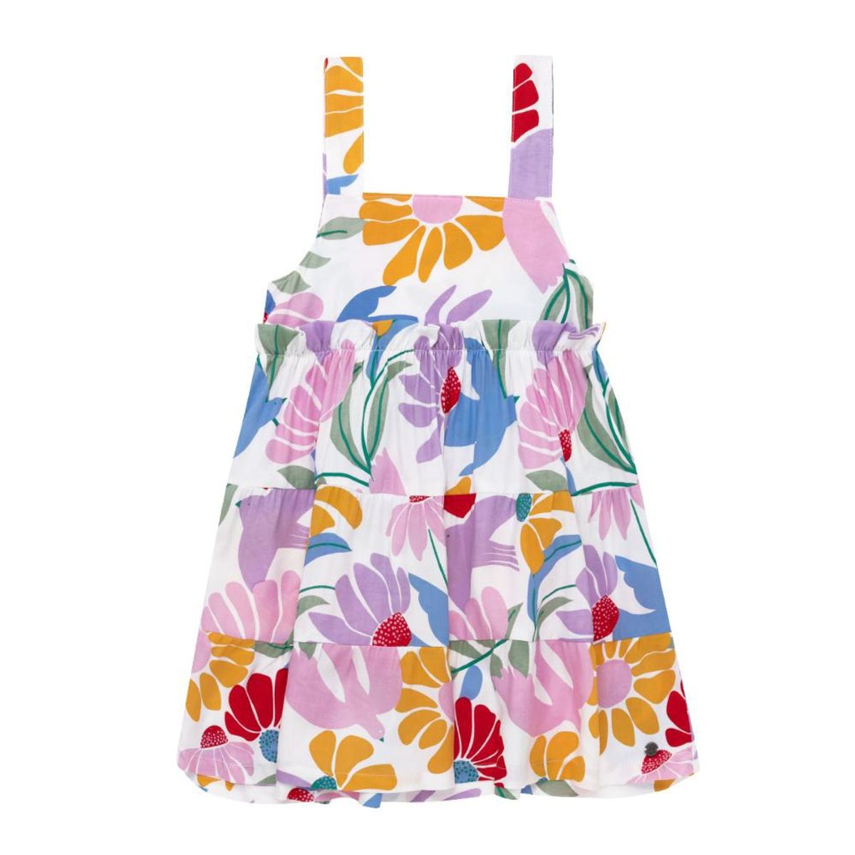 OFFCORSS - Vestido Offcorss flores manga sisa para bebé niña - Café