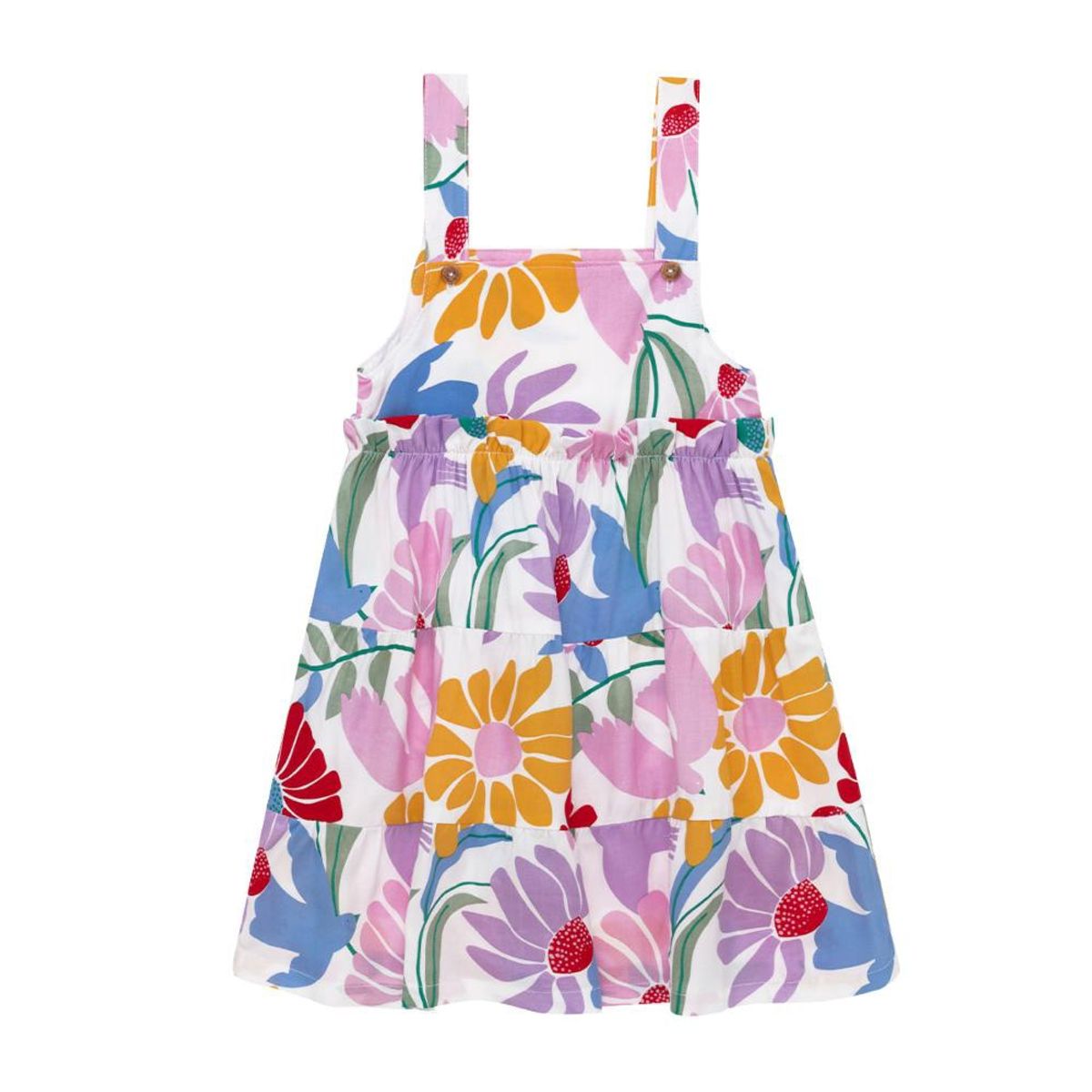 OFFCORSS - Vestido Offcorss flores manga sisa para bebé niña - Café