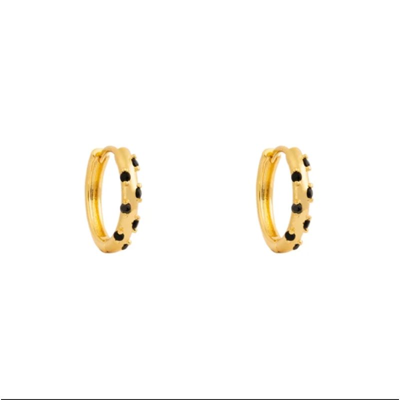 BOAZ JOYAS - Argollas Sintra Black oro
