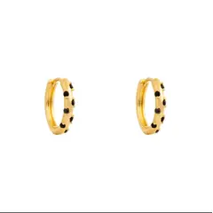 BOAZ JOYAS - Argollas Sintra Black oro