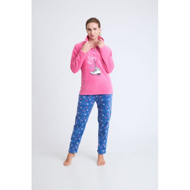 BECKIL - BECKIL COD 1771  PIJAMA POLAR ESTAMPADA CON CUELLO