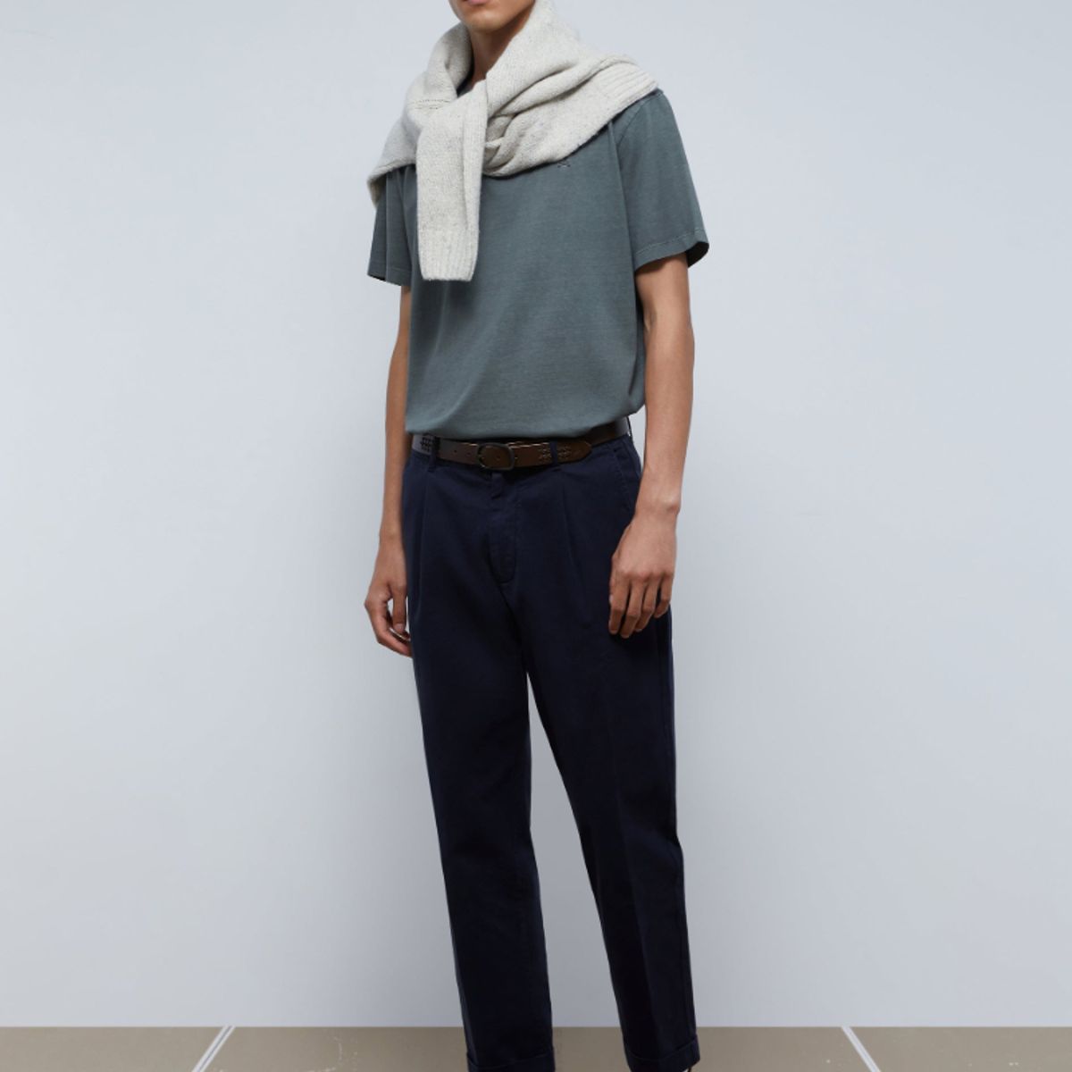 SCALPERS - Polera Básica Calavera Dark Green