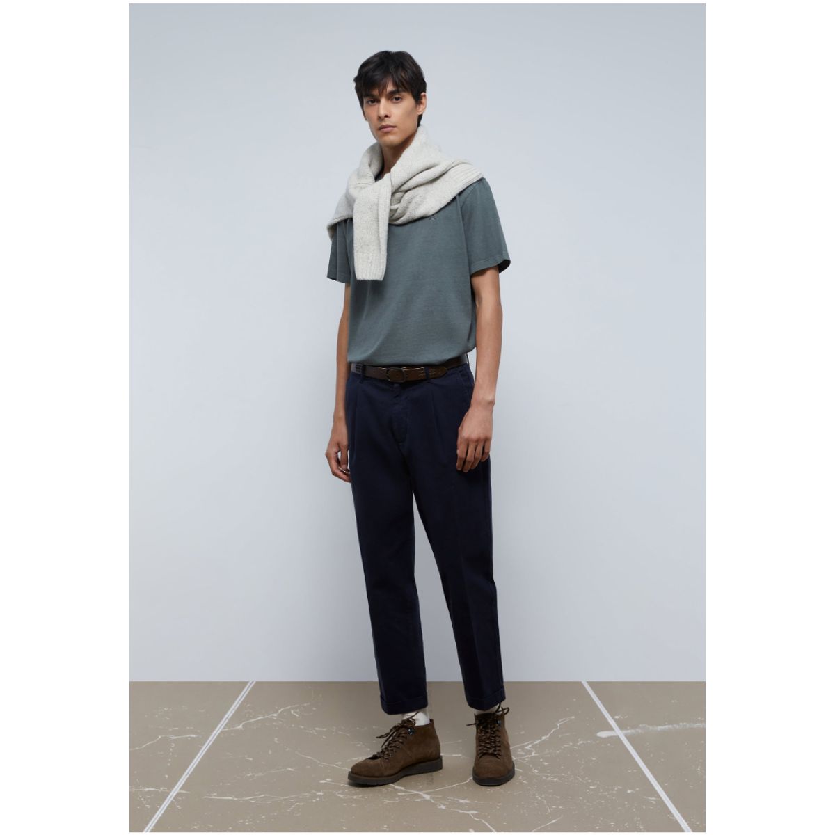 SCALPERS - Polera Básica Calavera Dark Green