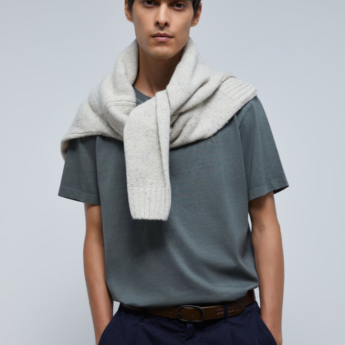 SCALPERS - Polera Básica Calavera Dark Green