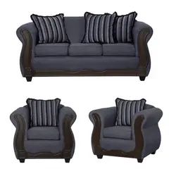 BLACK FACTORY - Juego de Living 3 1 1 Sofia Marengo