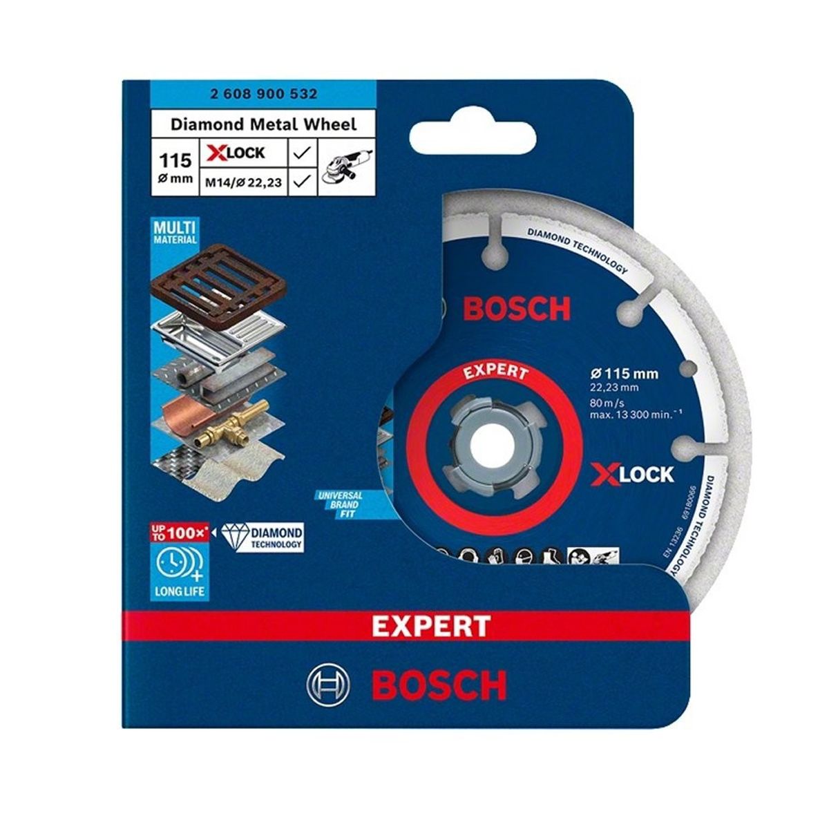 BOSCH - DISCO DIAMANTADO PARA METAL 115X22.23mm X-LOCK BOSCH 2608900532