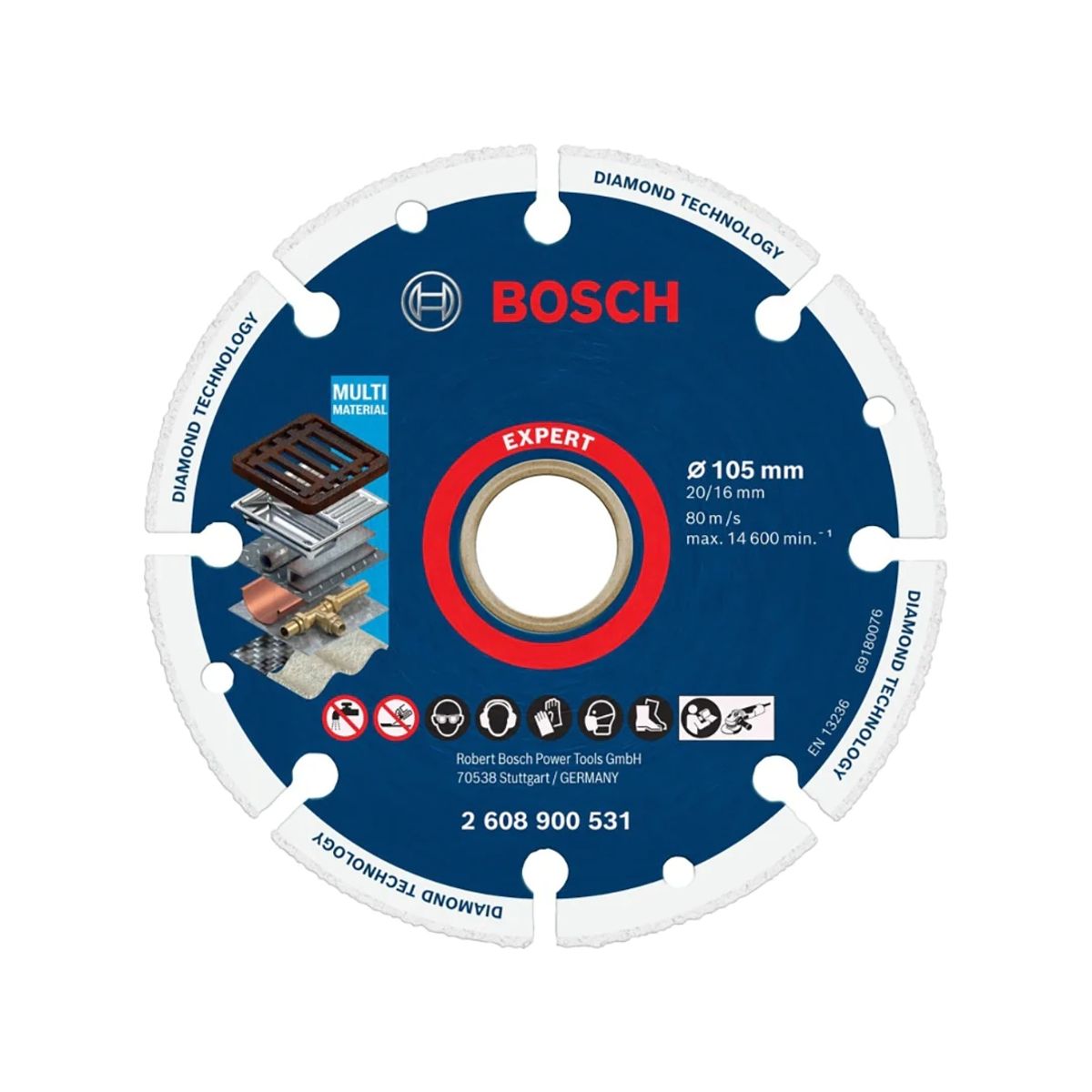 BOSCH - DISCO DIAMANTADO PARA METAL 115X22.23mm X-LOCK BOSCH 2608900532