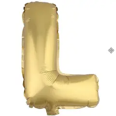 GENERICO - Globos En Forma De Letras Metalizados Dorado L