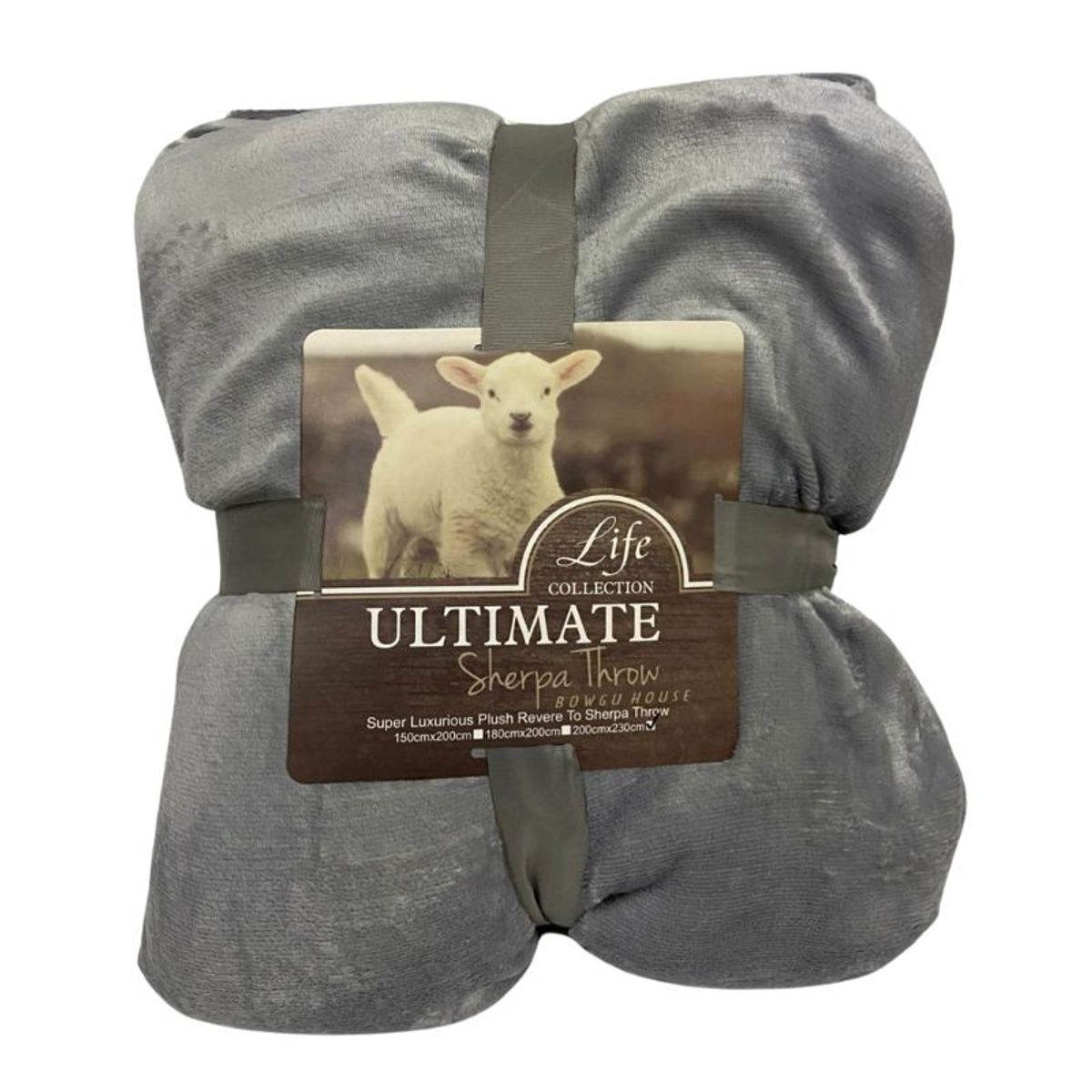 GENERICO - Frazada Manta Sherpa Plaza y Media Polar Térmica Gris Claro