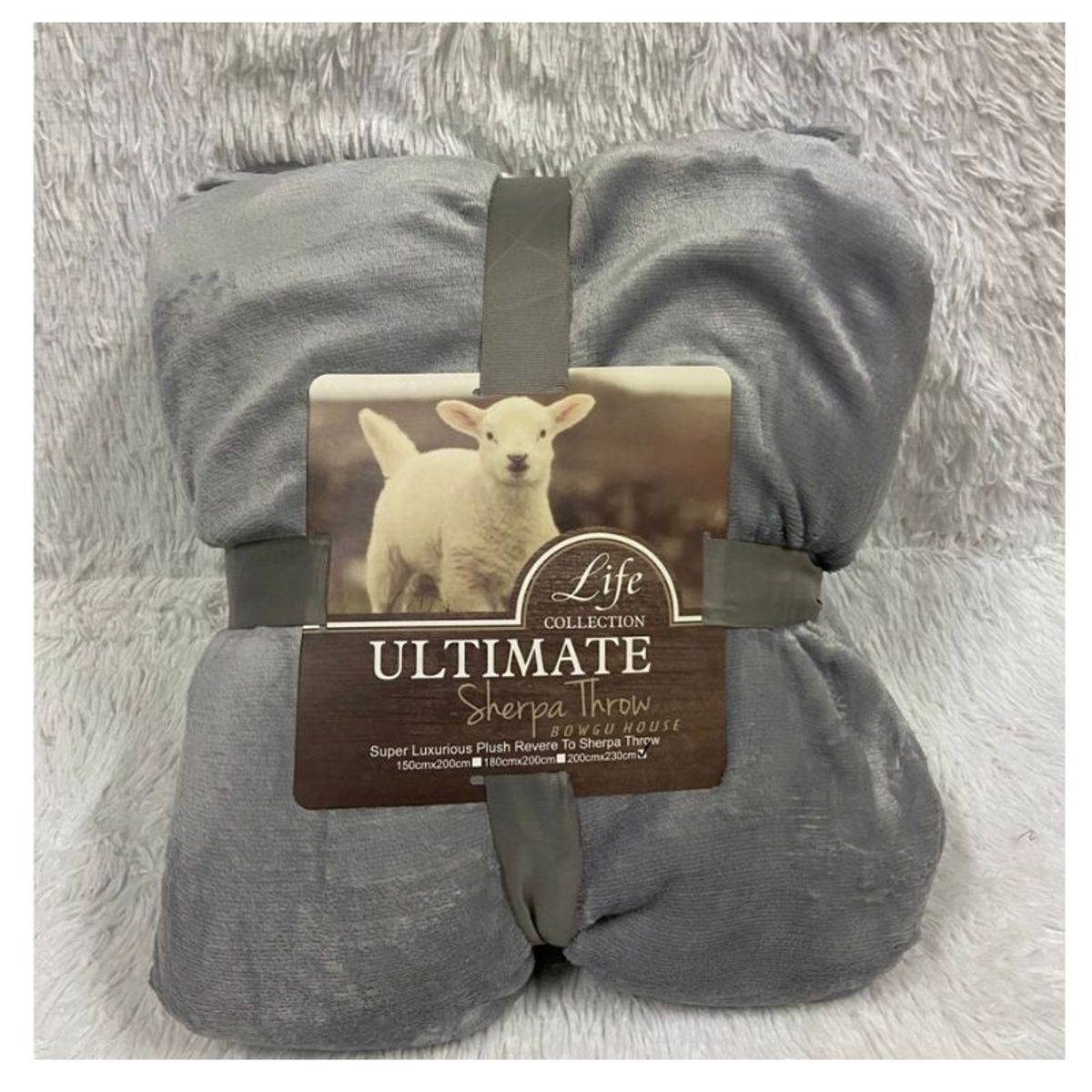 GENERICO - Frazada Manta Sherpa Plaza y Media Polar Térmica Gris Claro