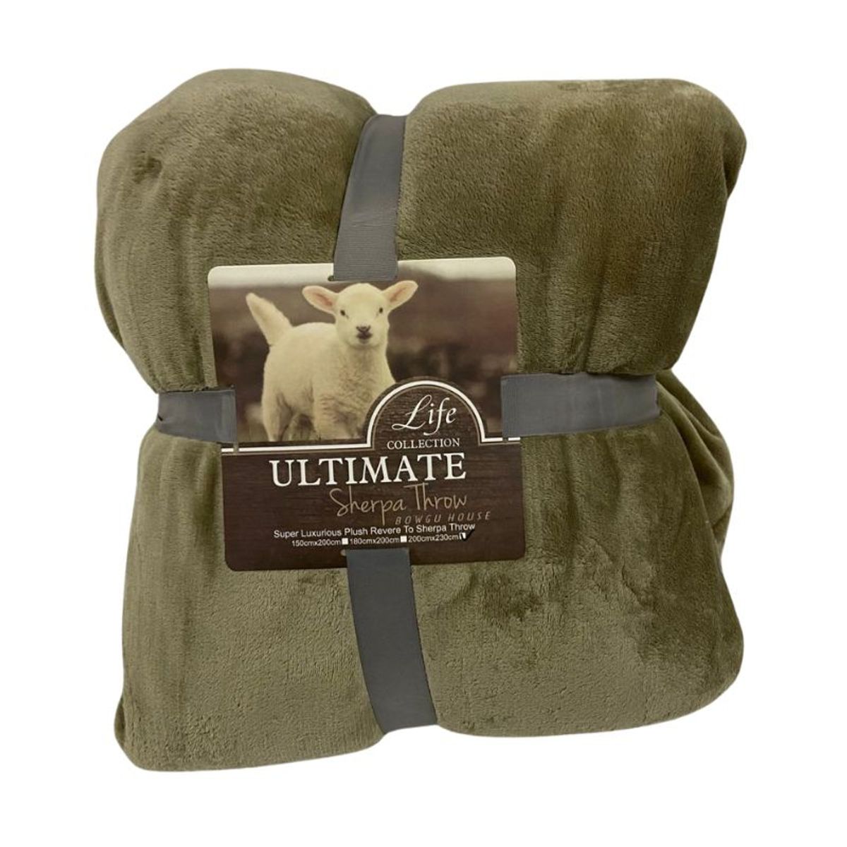 GENERICO - Frazada Manta Sherpa Plaza y Media Polar Térmica Verde Oliva