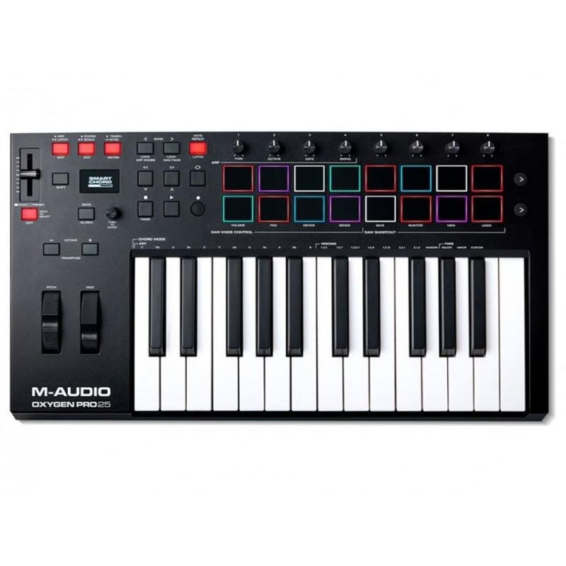 M AUDIO - Controlador MIDI Profesional 25 Teclas M-AUDIO Oxigen Pro 25