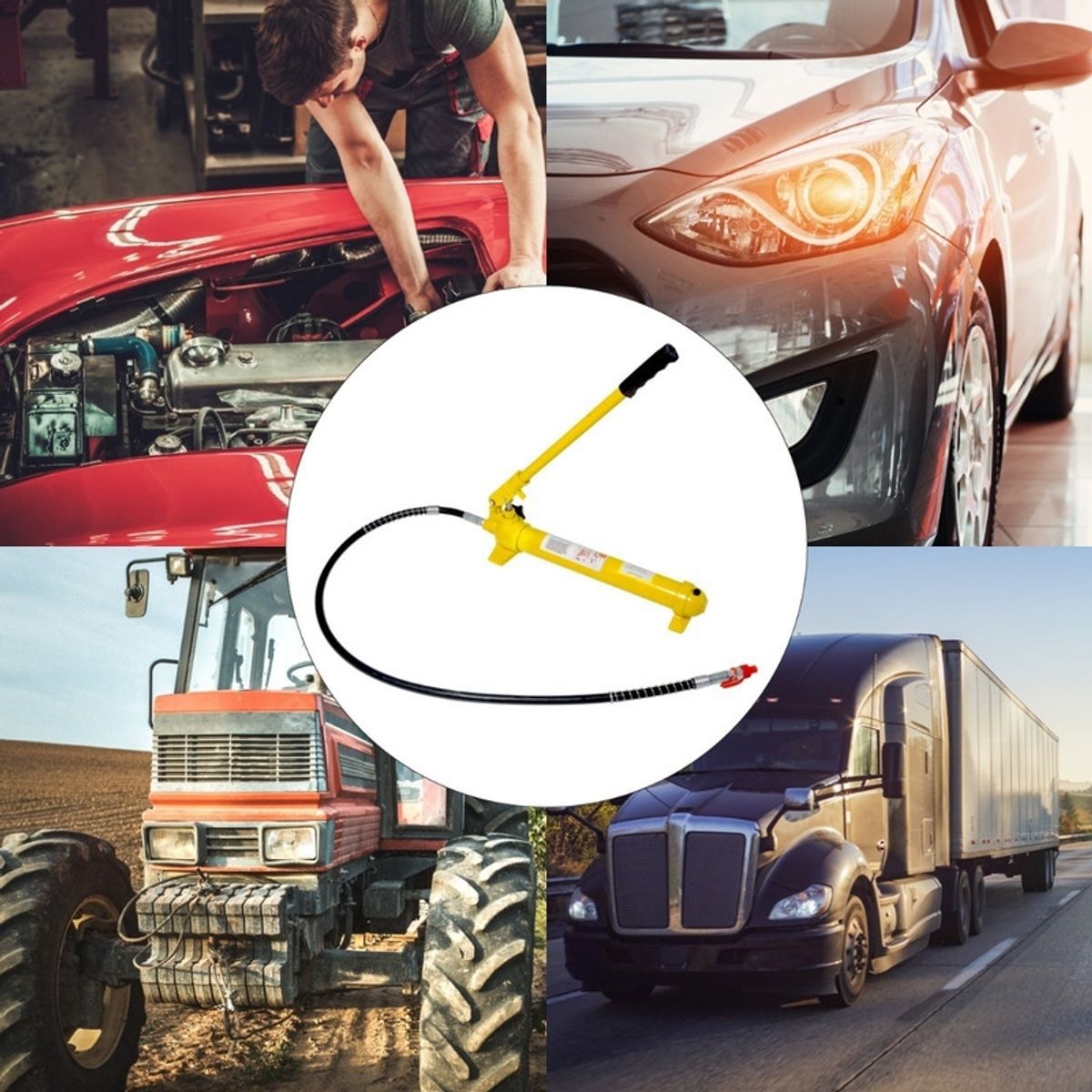 GUTSTARK - Porto Power Hidraulico Gutstark  Automotriz 10ton Estuche Ruedas 16pz