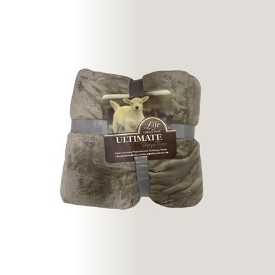 Imagen 2 del producto Frazada Manta King Sherpa Polar Térmica Cáfe