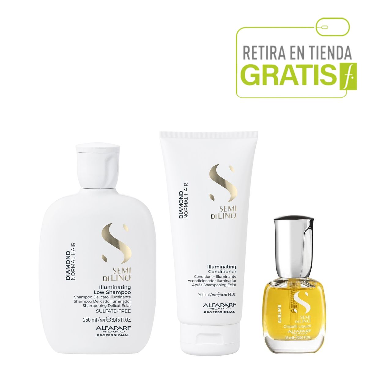 ALFAPARF MILANO - ALFAPARF Kit Serum+  Shampoo+  Acondicionador Diamond Iluminador