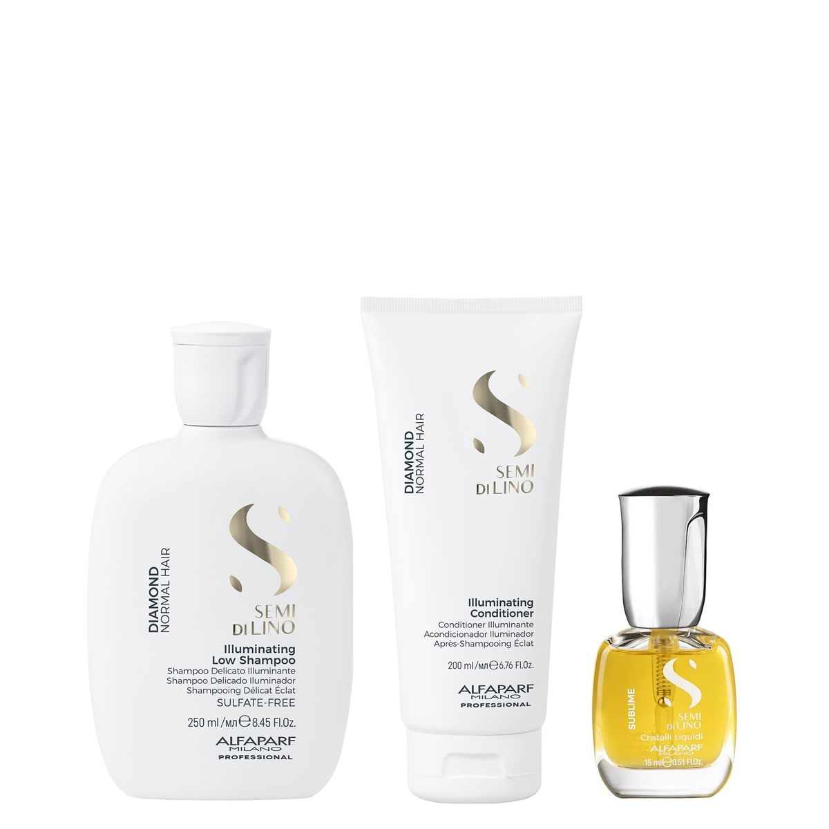 ALFAPARF MILANO - ALFAPARF Kit Serum+  Shampoo+  Acondicionador Diamond Iluminador
