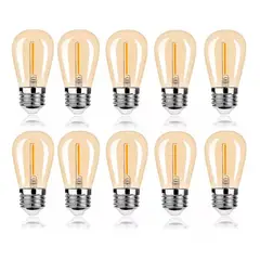 ESHOPANGIE - Pack 10 Ampolleta Led Vintage E27 / 1w 220v Luz Cálida