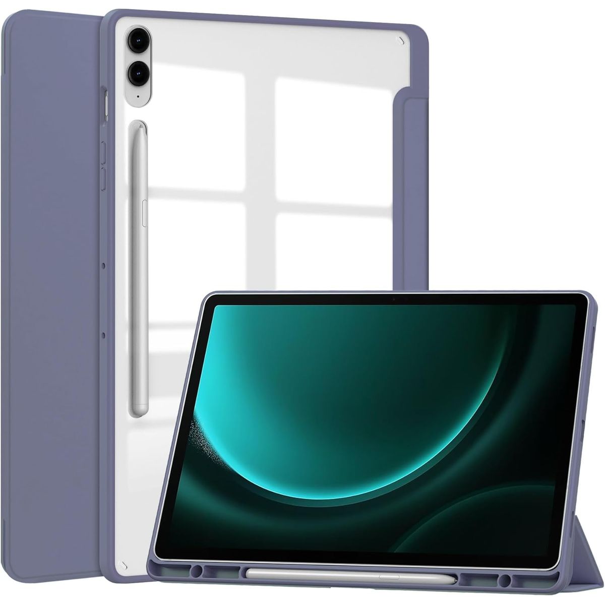 GENERICO - Carcasa Funda Compatible Con Samsung Tab S9 Plus  S9 Fe+ / Lavanda