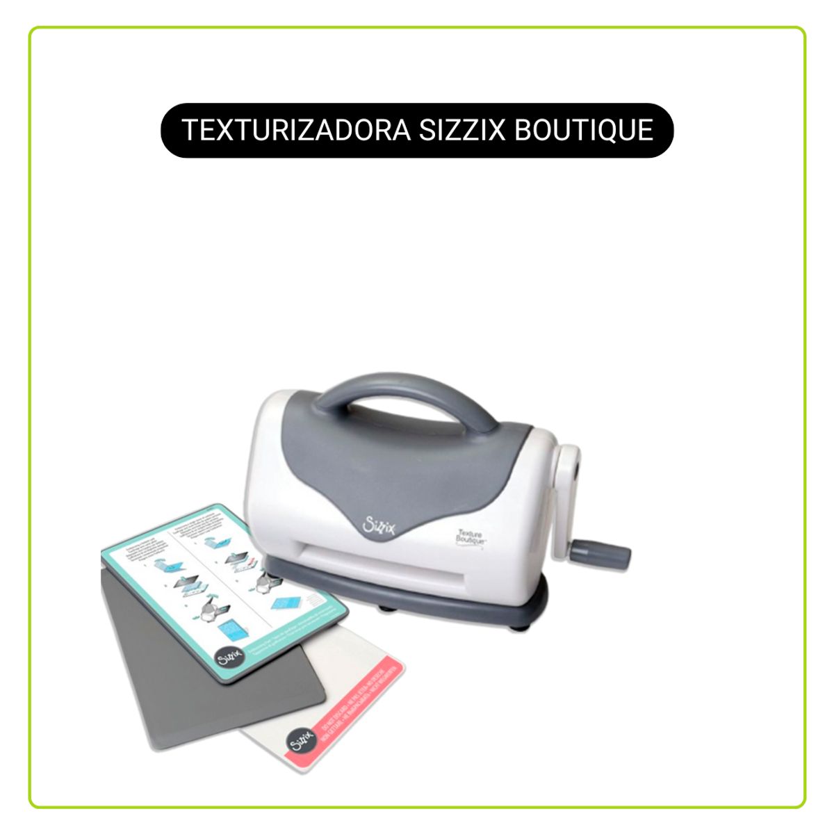 GENERICO - Texturizadora Sizzix + Troqueles + Cartulina Glitter OB17