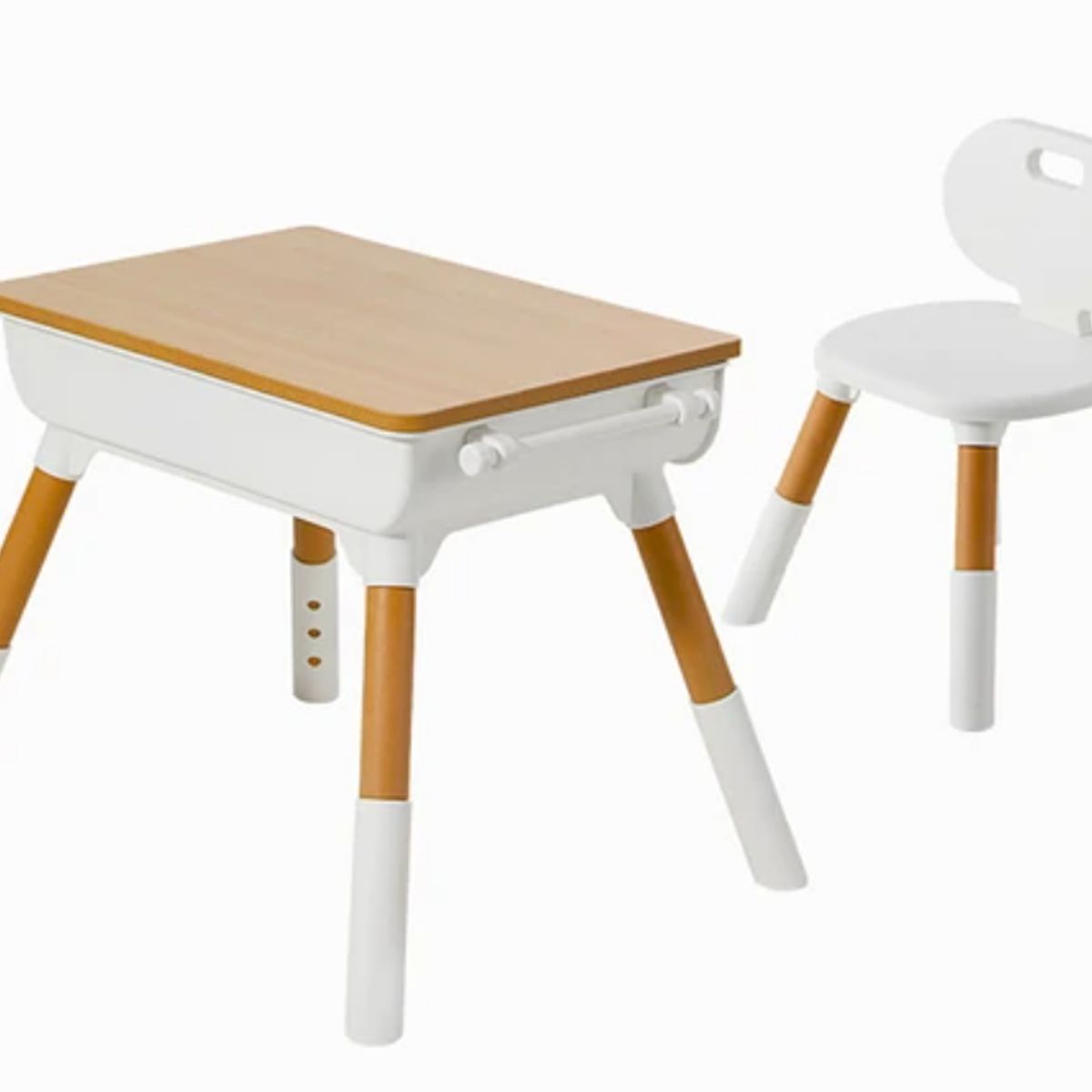 KIDSCOOL - Mesa Con silla School Blanco Caramelo